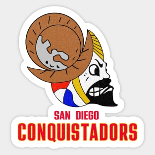 Defunct San Diego Conquistadors ABA Basketball 1975 Sticker